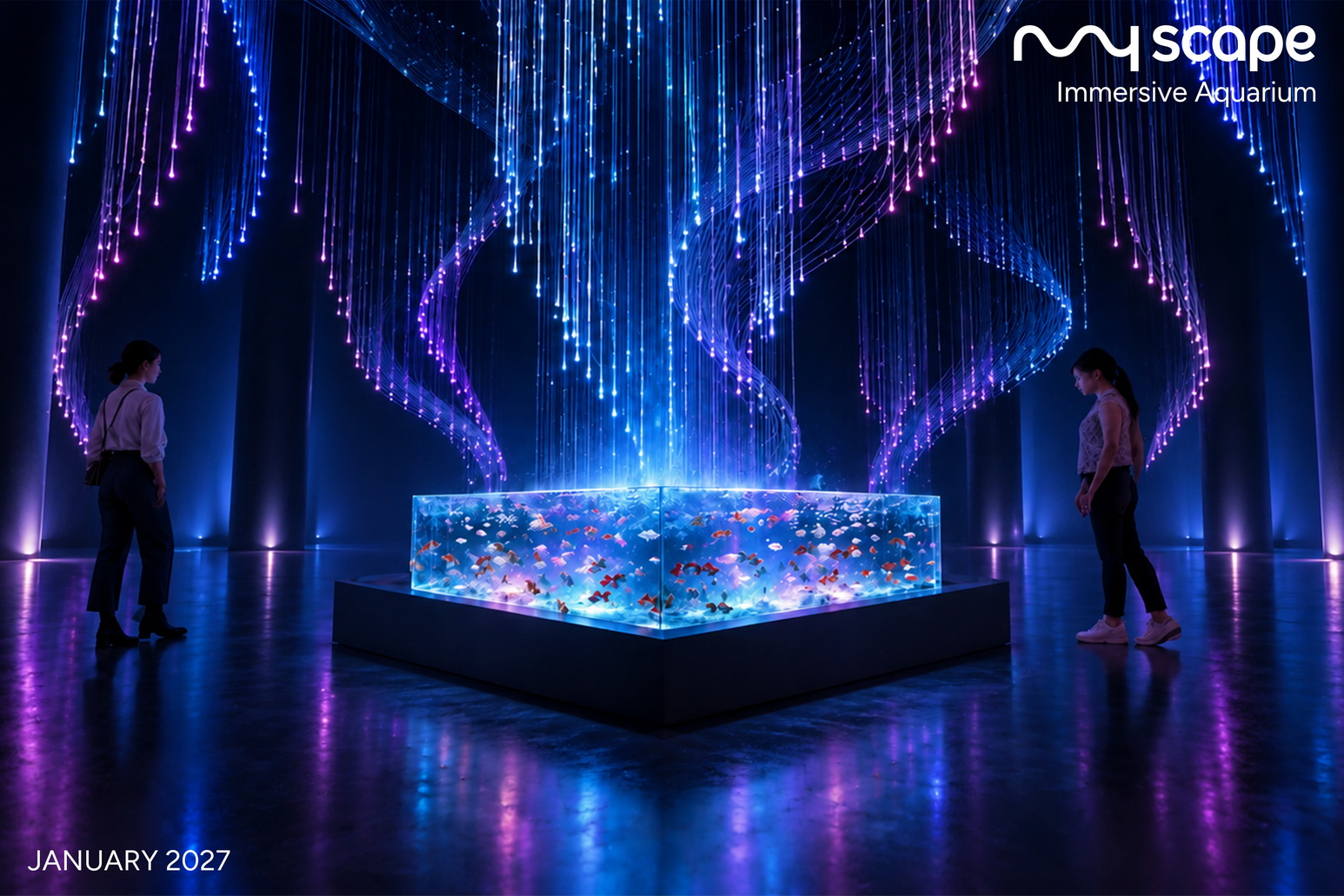 บรรยากาศภายใน Immersive Aquarium