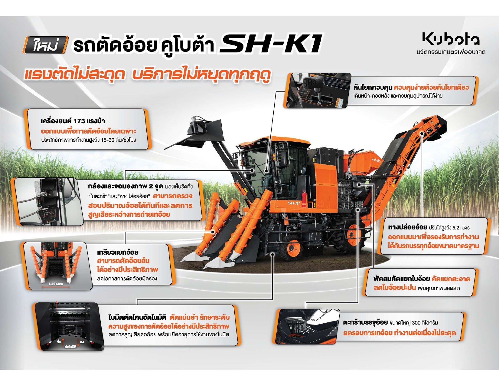 รถตัดอ้อยคูโบต้า SH-K1