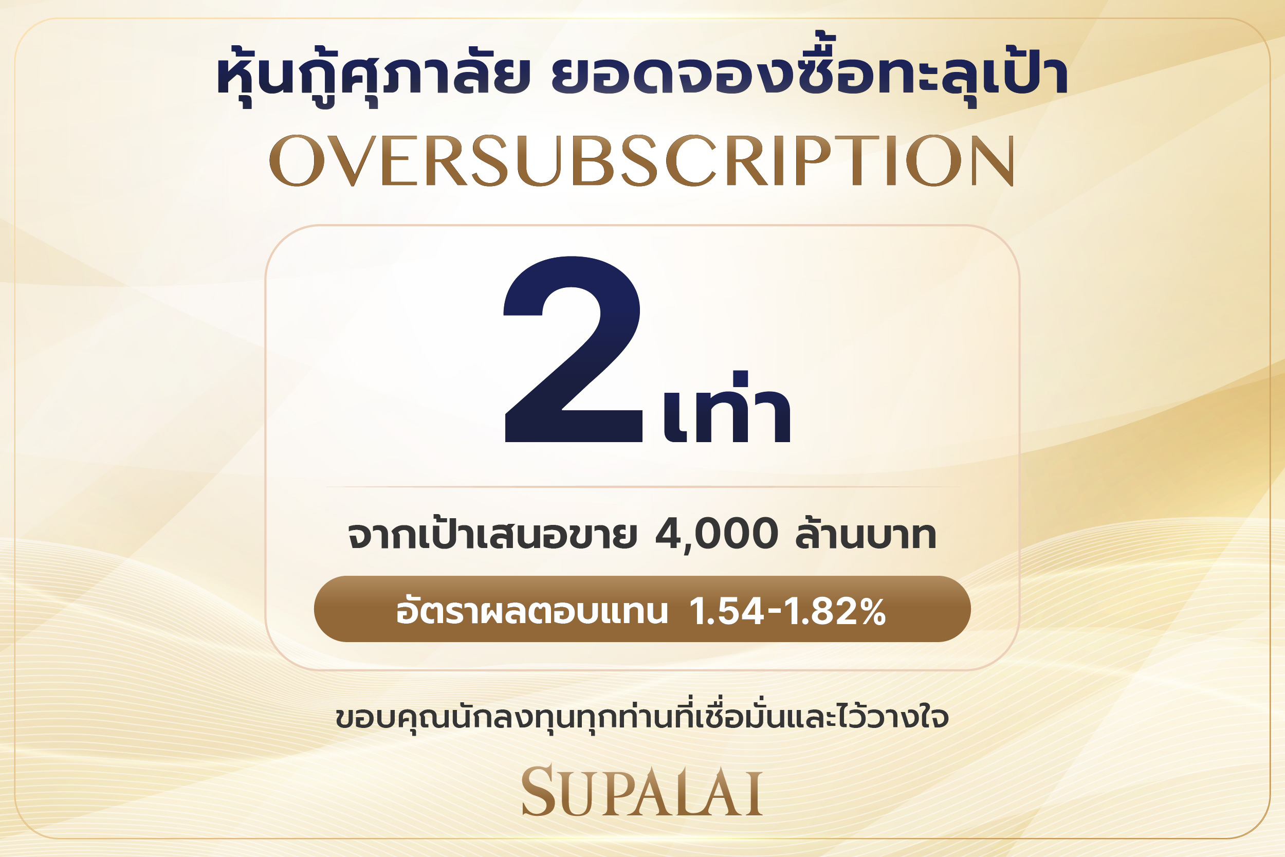 ภาพบรรยากาศหุ้นกู้ศุภาลัย