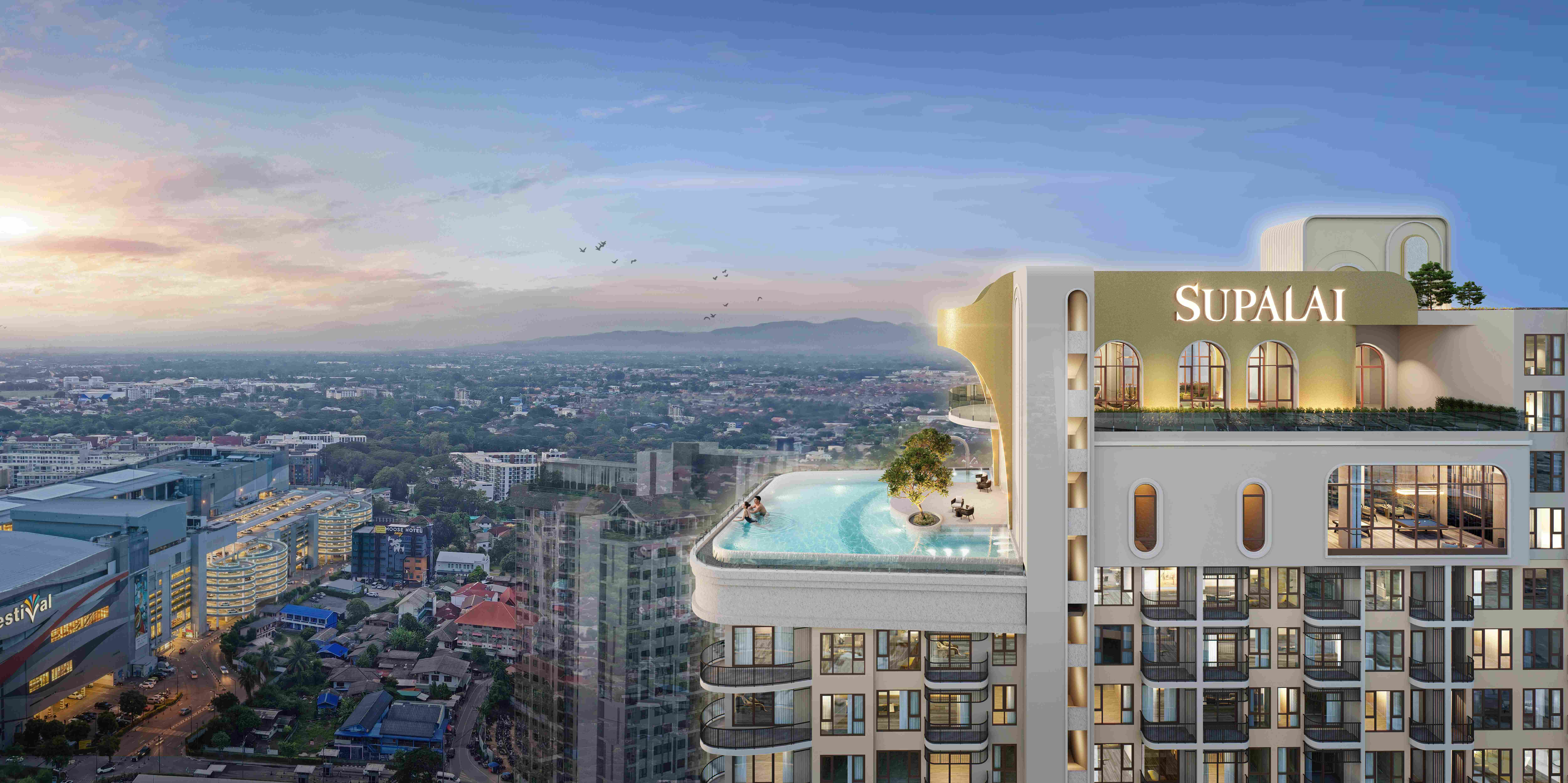 ภาพรวมอาคาร condominium ศุภาลัย ธาม เชียงใหม่