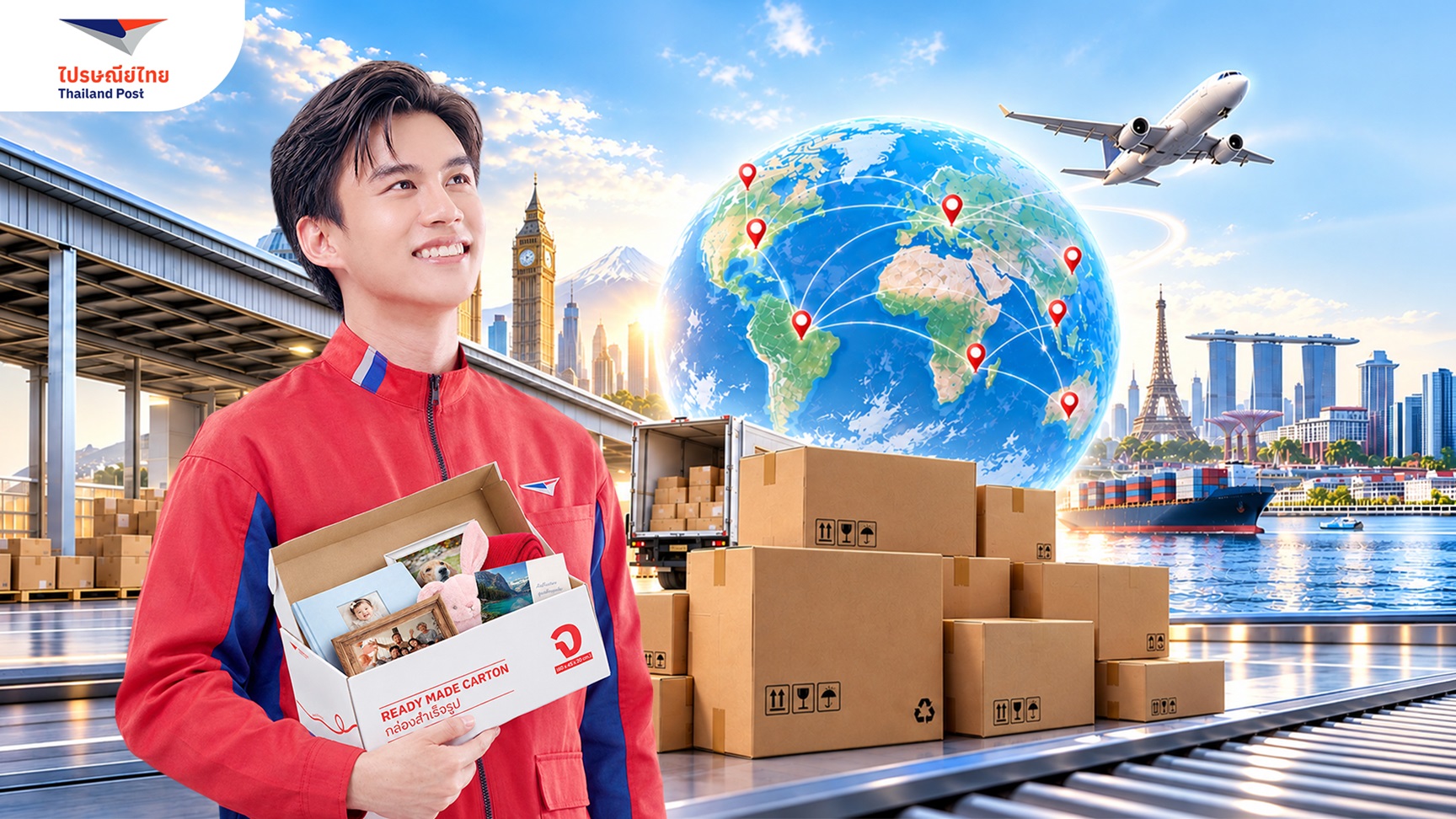 ไปรษณีย์ไทยชูบริการส่งด่วน–พัสดุระหว่างประเทศ ครอบคลุมกว่า 234 ปลายทางทั่วโลก