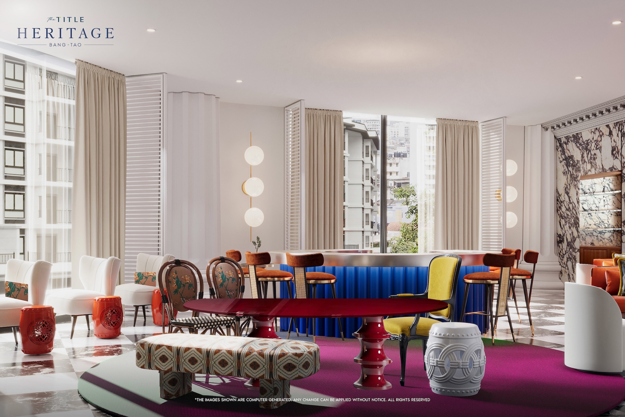 ภาพมุมมองพื้นที่ Co-working โครงการ THE TITLE Heritage Bang-Tao