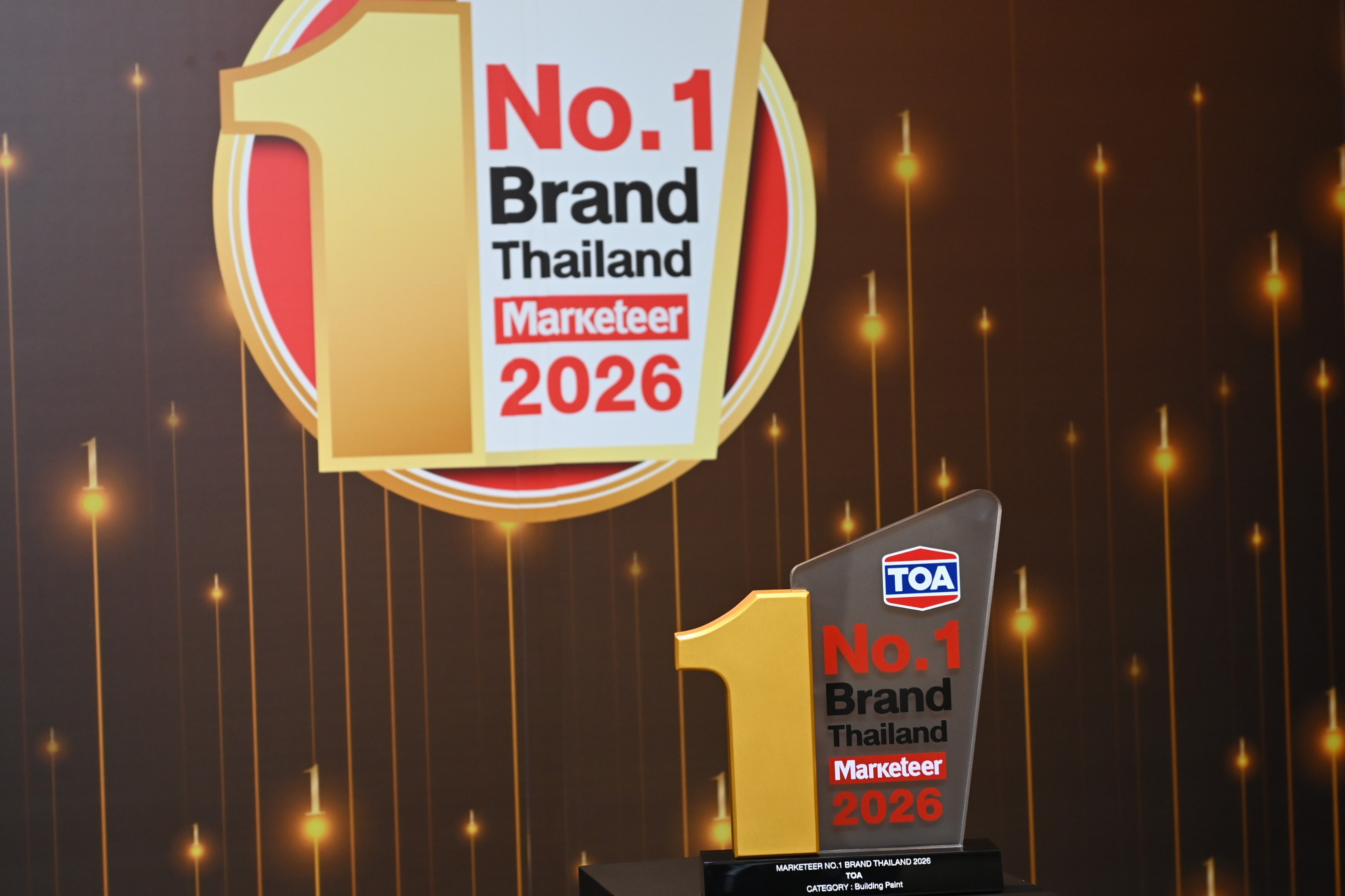 TOA รับรางวัล No.1 Brand Thailand 2026