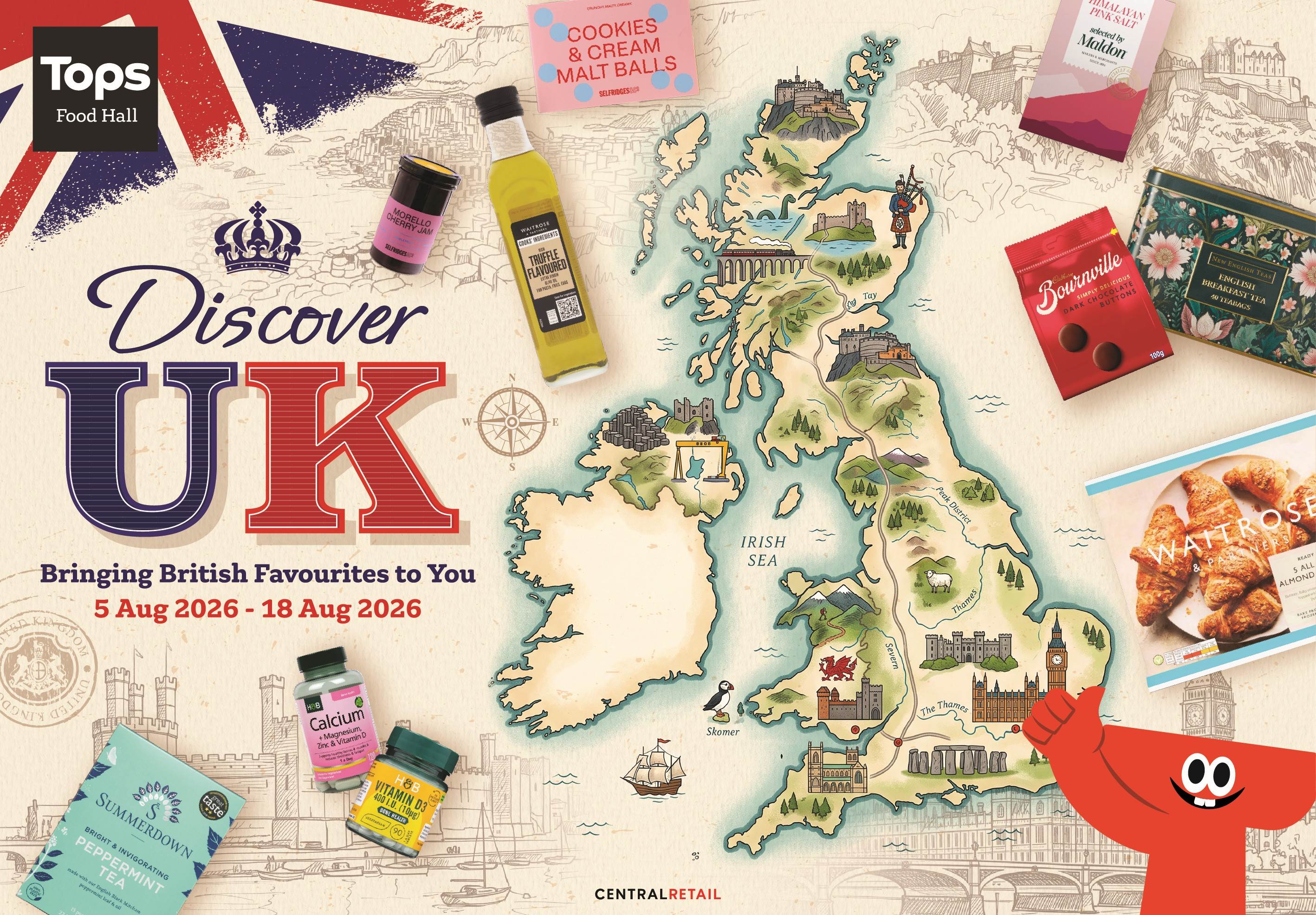 ภาพประชาสัมพันธ์แคมเปญ Discover UK ของท็อปส์