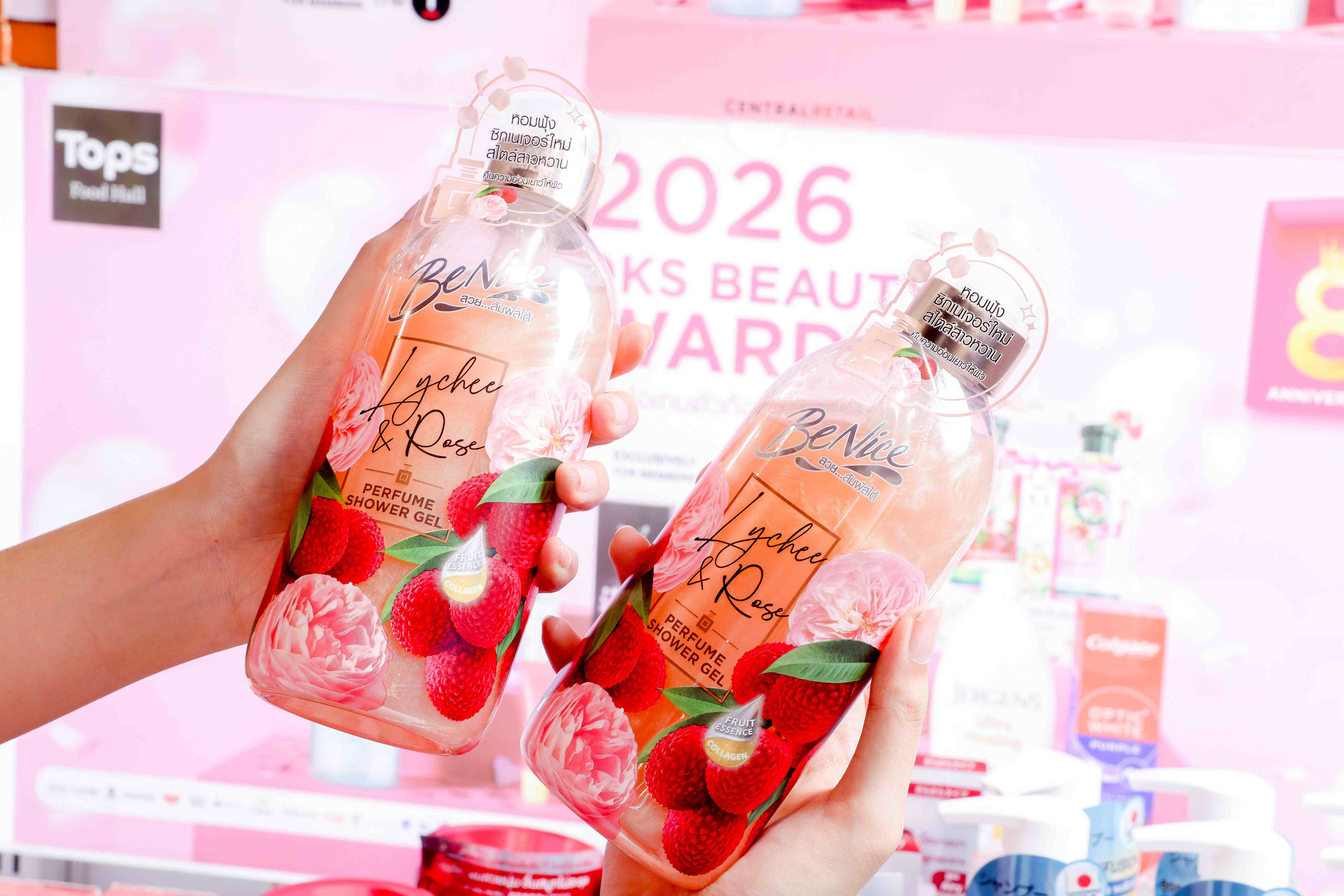 Benice Perfume Shower Gel Lychee & Rose ได้รับรางวัล Best Body Wash Award