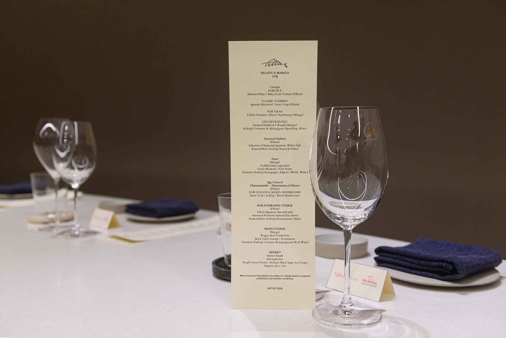 บรรยากาศการรับประทานอาหารในงาน ttb reserve Exclusive Dining Experience