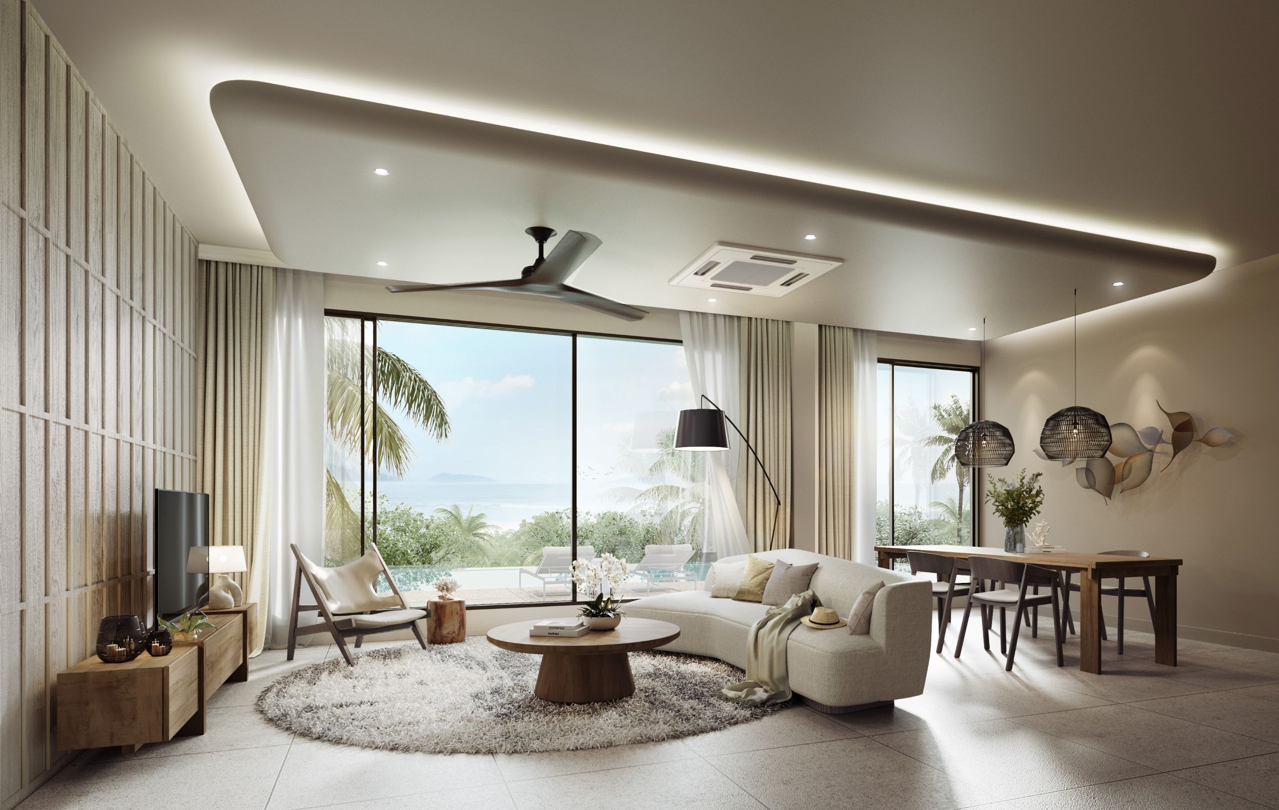 ภาพภายในห้องนั่งเล่นโครงการ Veranda Villas & Suites Phuket
