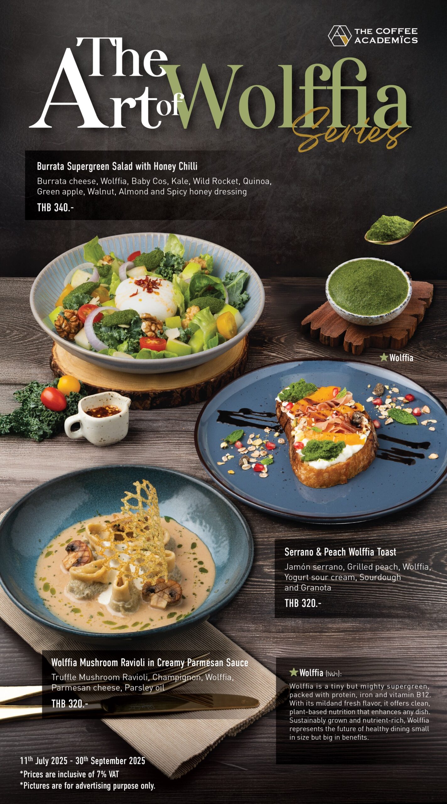 “เดอะ คอฟฟี่ อะคาเดมิคส์” เปิดตัว 6 เมนูใหม่ ใส่ใจสุขภาพ ด้วยพลังซุปเปอร์ฟู้ดจาก “วอล์ฟเฟีย” หรือ “ไข่ผำ” ชวนคนรักสุขภาพมาสัมผัสรสชาติพิเศษก่อนใคร!