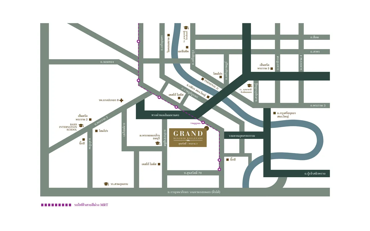 รูปโครงการ แกรนด์ บางกอก บูเลอวาร์ด สุขสวัสดิ์ - พระราม 3 (Grand Bangkok Boulevard Suksawat-Rama 3)