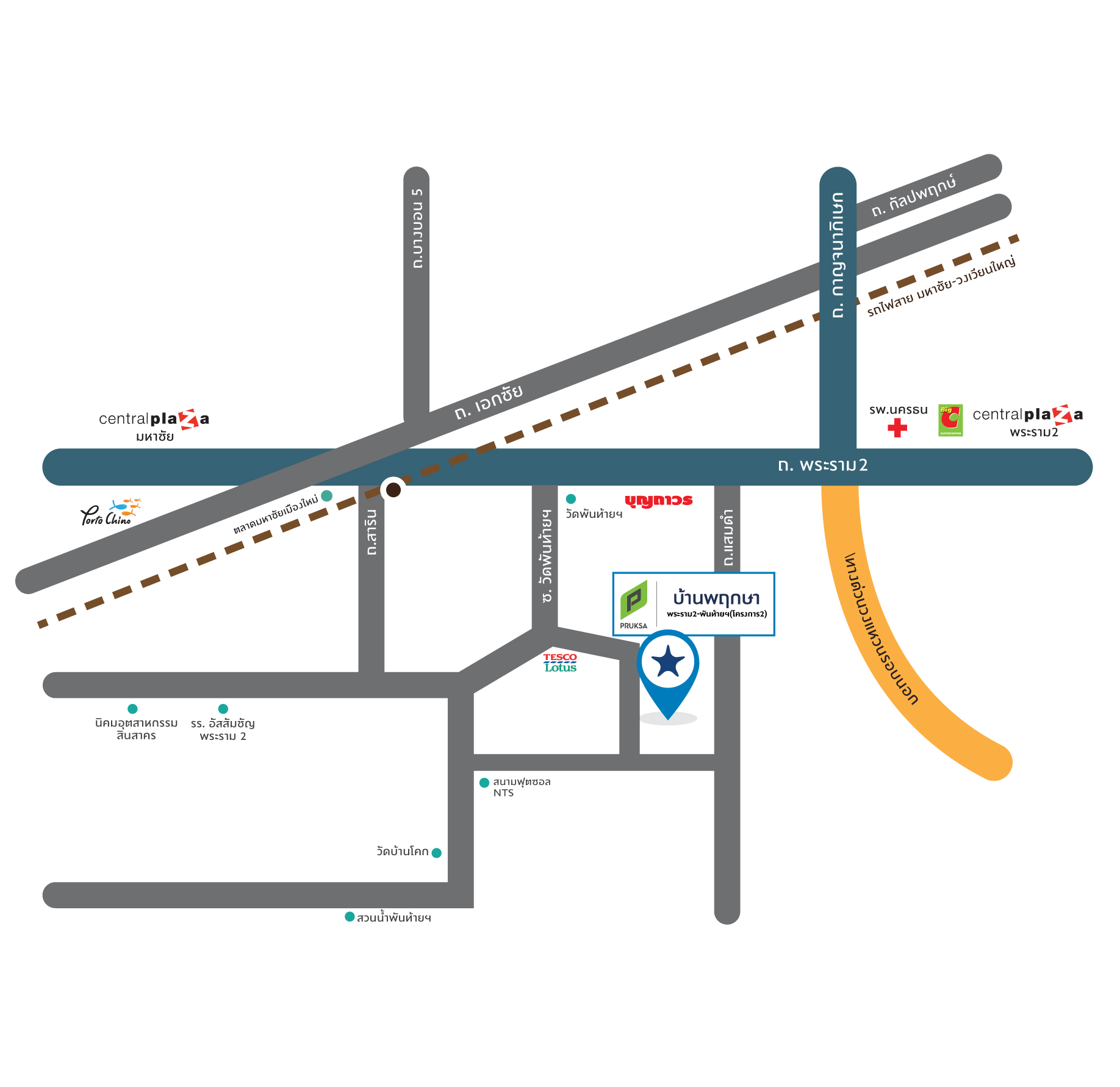 รูปโครงการ บ้านพฤกษา พระราม 2 (โครงการ 2) แสมดำ (Baan Pruksa Rama 2 (Project 2) Samaedam)