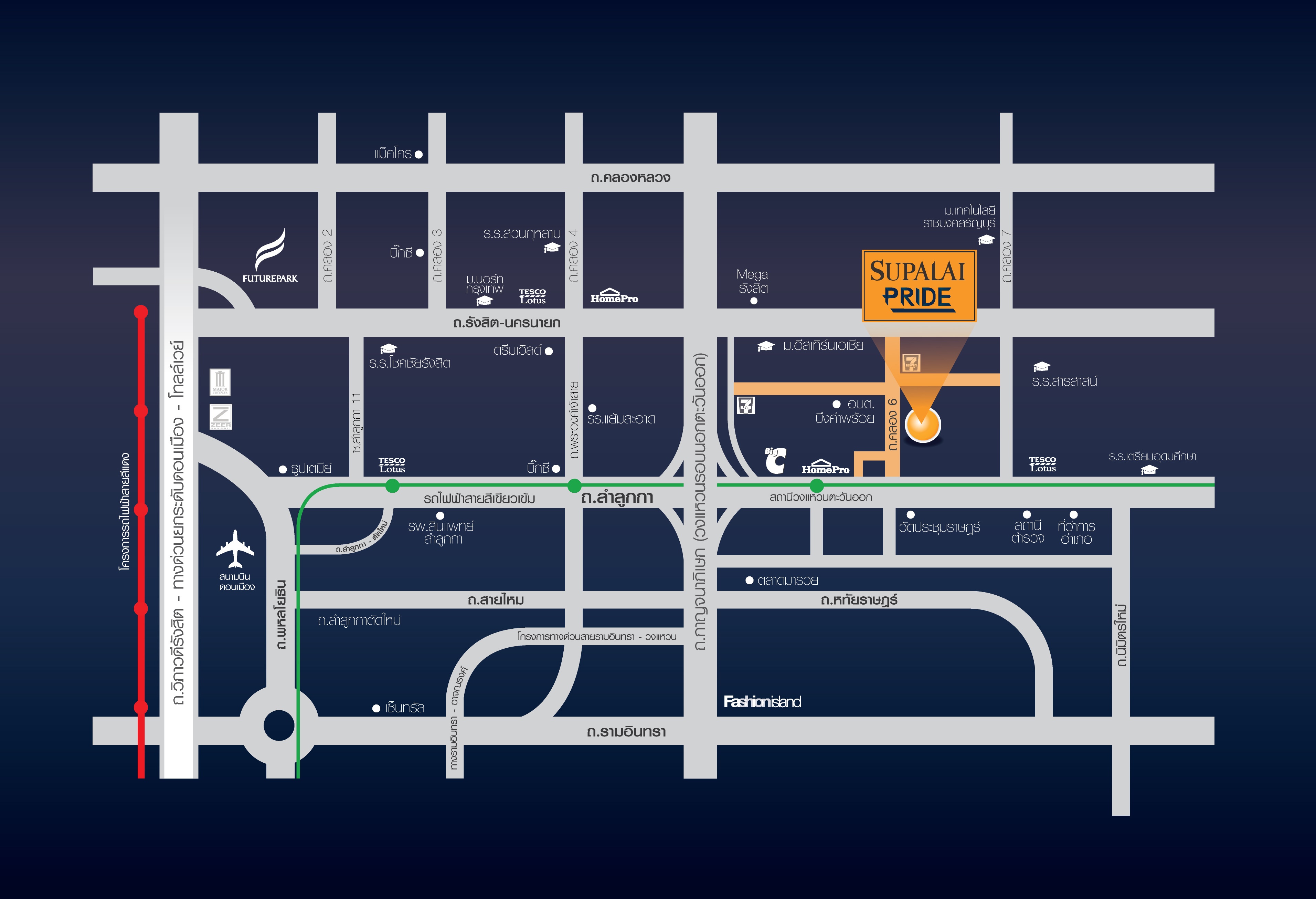 รูปโครงการ ศุภาลัย ไพร์ด วงแหวน-ลำลูกกา คลอง 6 (Supalai Pride Wongwaen-Lamlukka Klong 6)