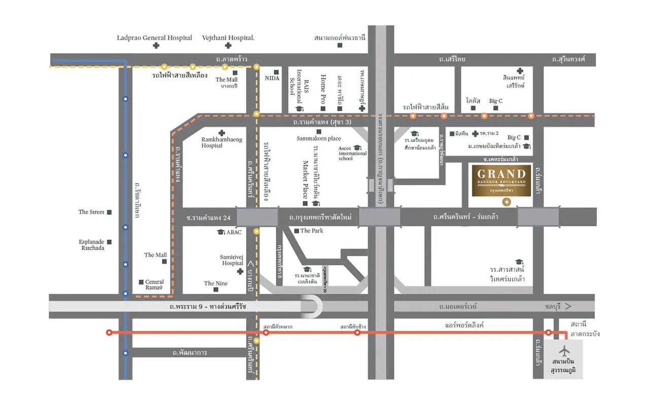 รูปโครงการ แกรนด์ บางกอก บูเลอวาร์ด กรุงเทพกรีฑา (Grand Bangkok Boulevard Krungthepkritha)