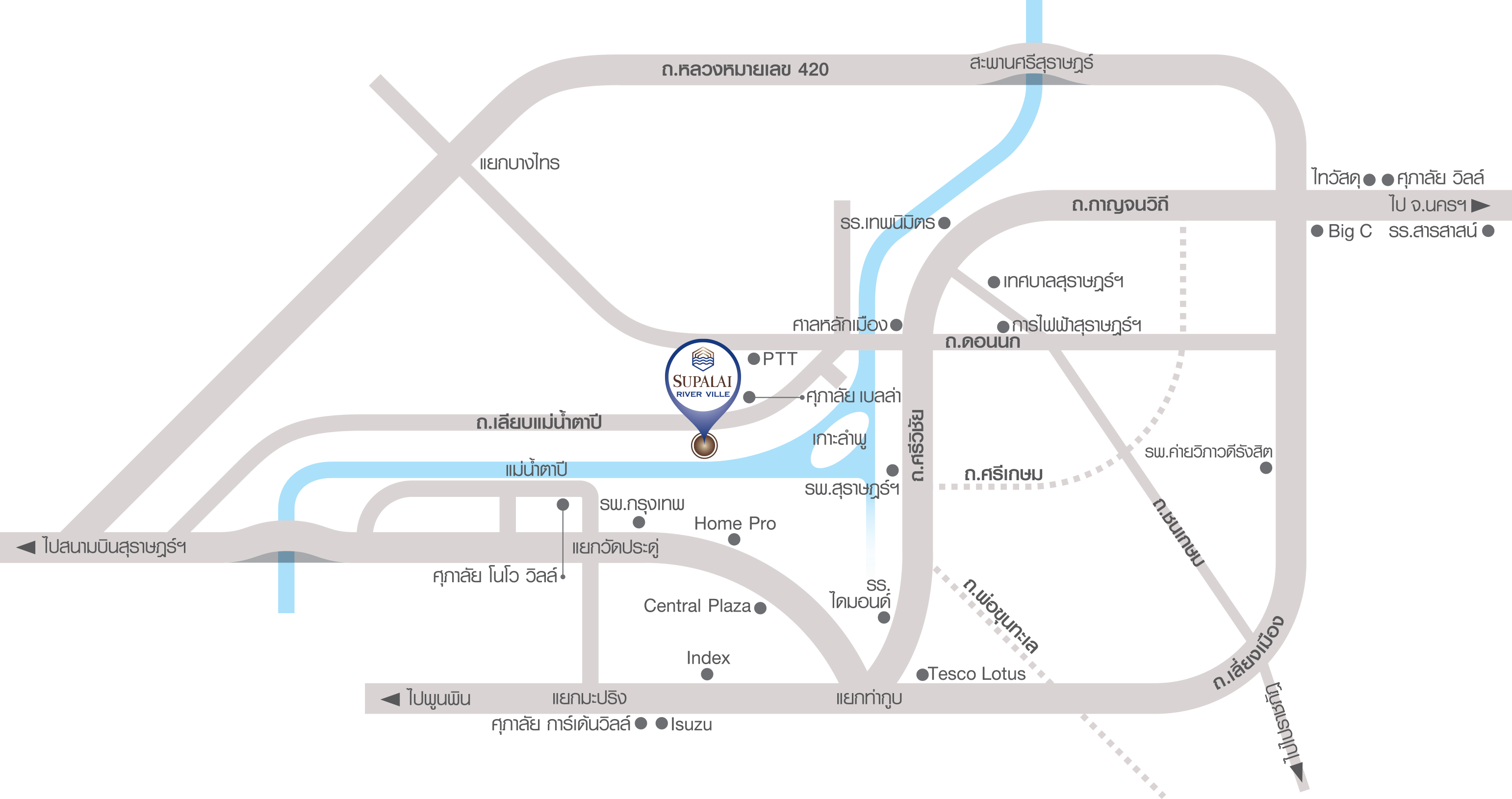 รูปโครงการ ศุภาลัย ริเวอร์ วิลล์ สุราษฎร์ธานี (Supalai River Ville Surat Thani)