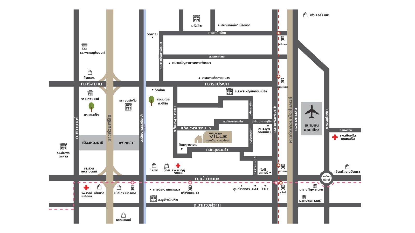 รูปโครงการ พฤกษาวิลล์ ดอนเมือง-สรงประภา (Pruksa Ville Donmuang-Songprapa)